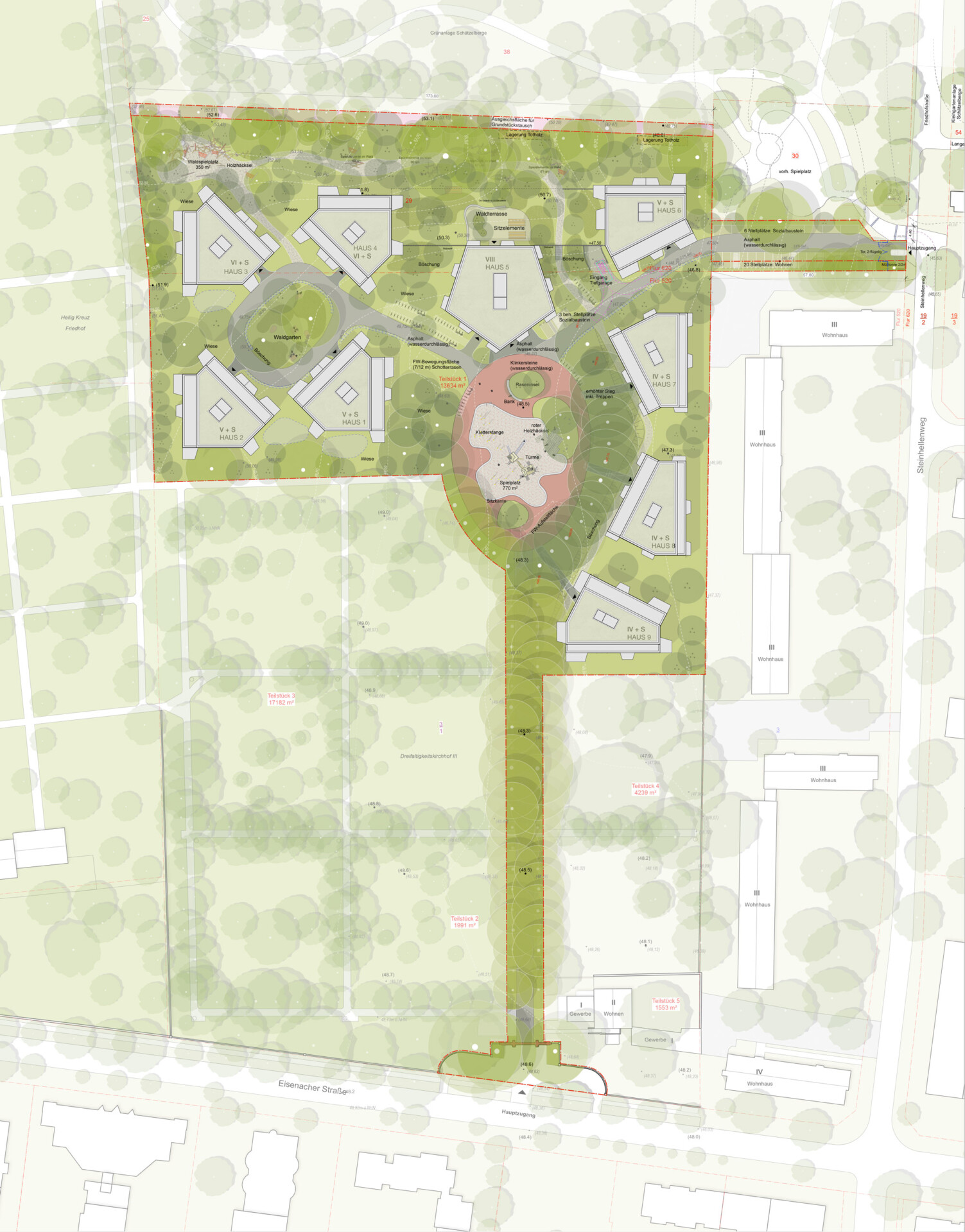 Lageplan des Projektes Campus Schätzelberg