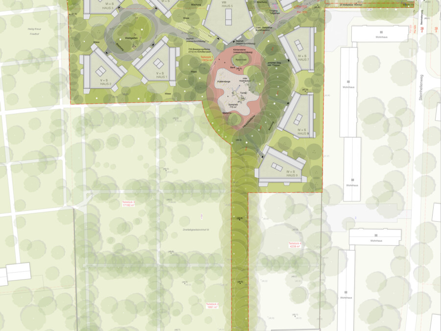 Lageplan des Projektes Campus Schätzelberg