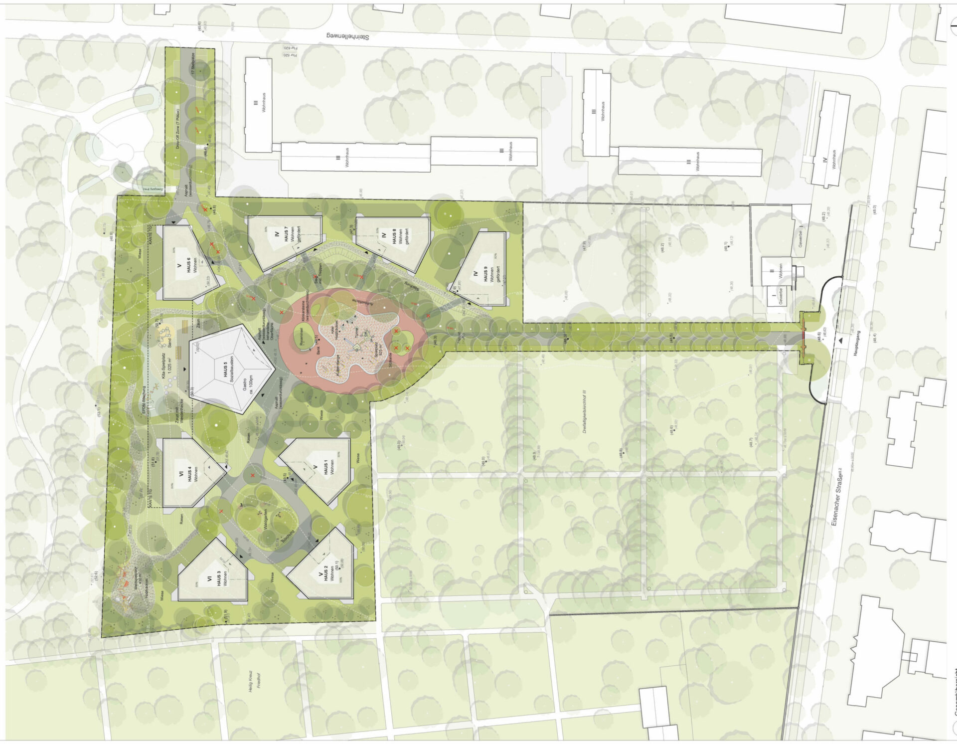 Lageplan des Projektes Campus Schätzelberg