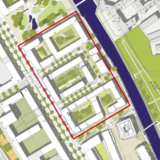 Lageplan des Projektes Europacity Quartier Süd in Berlin