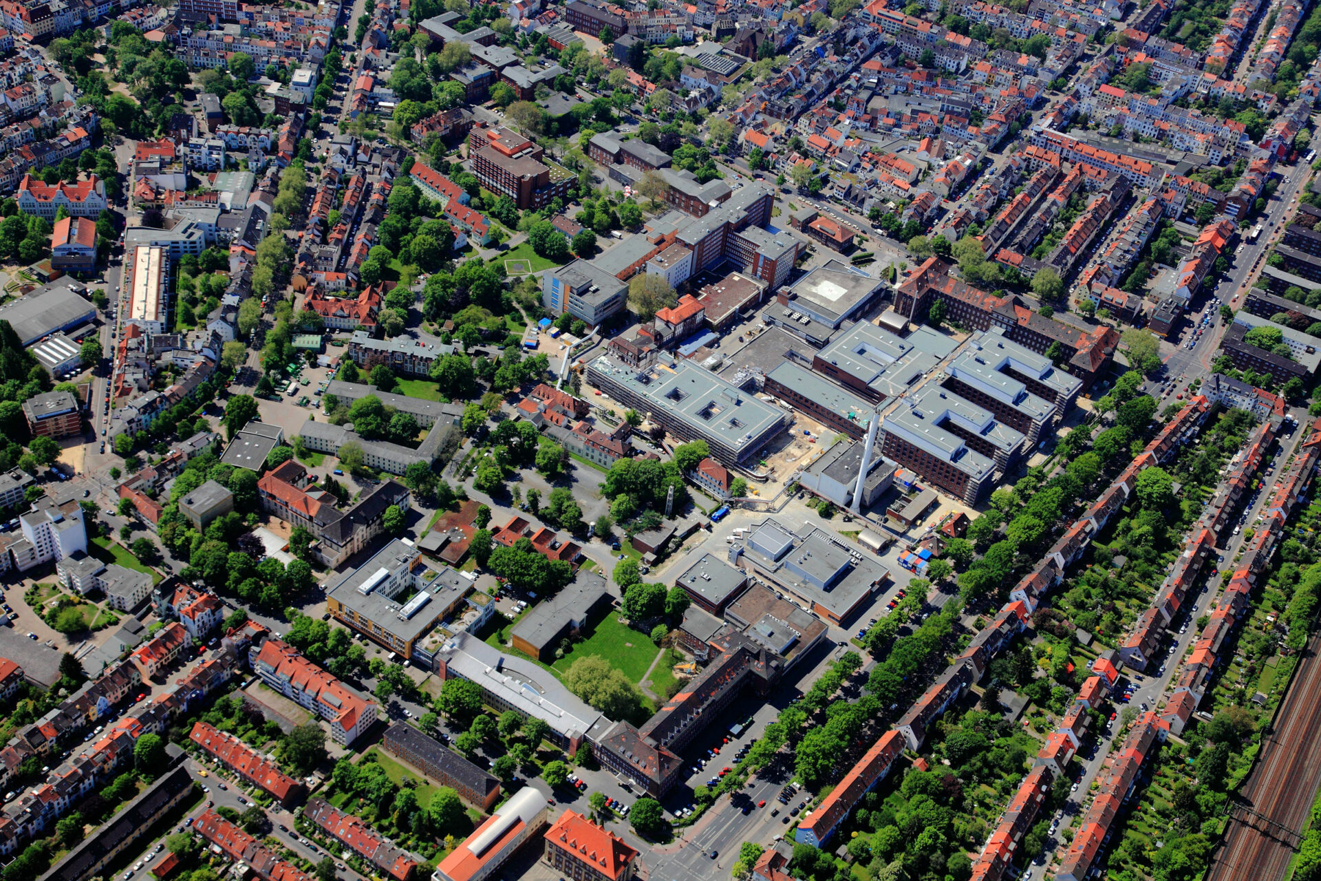 Luftbild vom Projekt Neues Hulsberg-Viertel in Bremen