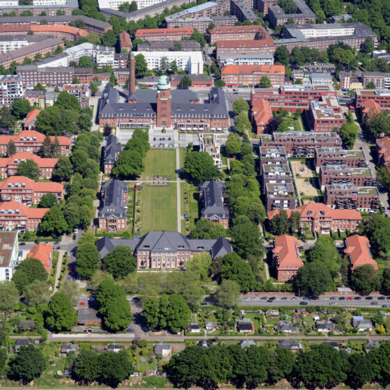 Luftaufnahme des Projektes Quartier 21 in Hamburg