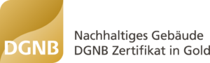 Logo DGNB Zertifikat Nachhaltiges Gebäude in Gold