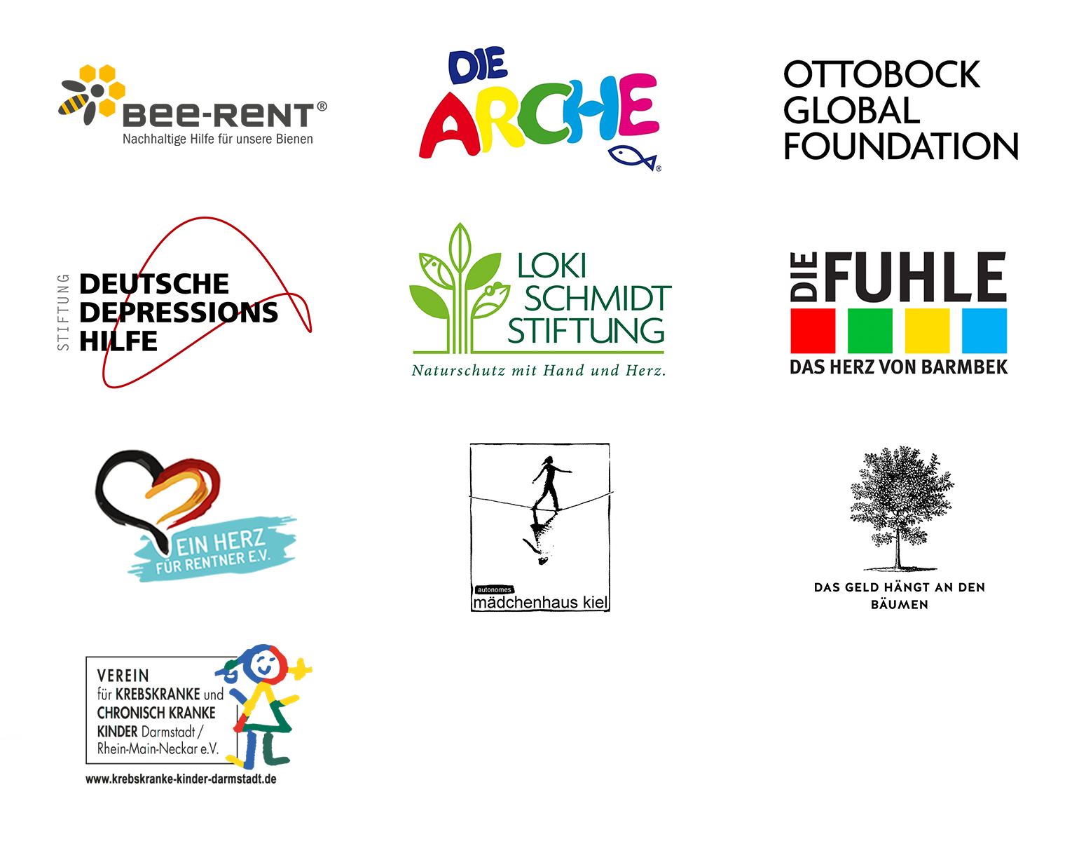 Logos Spendenprojekte bei HAMBURG TEAM