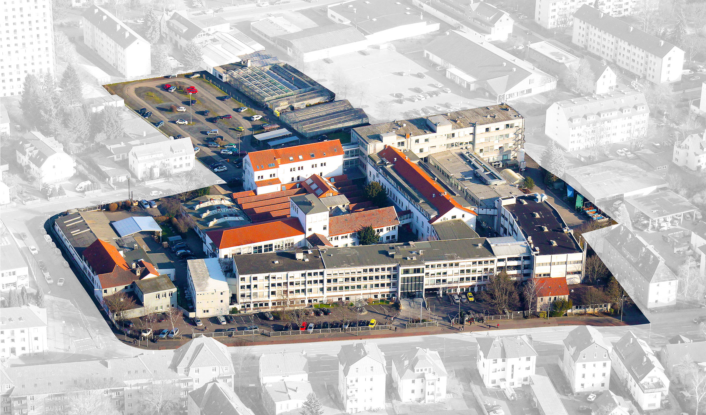 Luftaufnahme aus 2015 vom Sartorius Quartier Göttingen