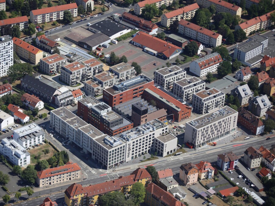 Luftaufnahme des Projektes Sartorius Quartier in Göttingen
