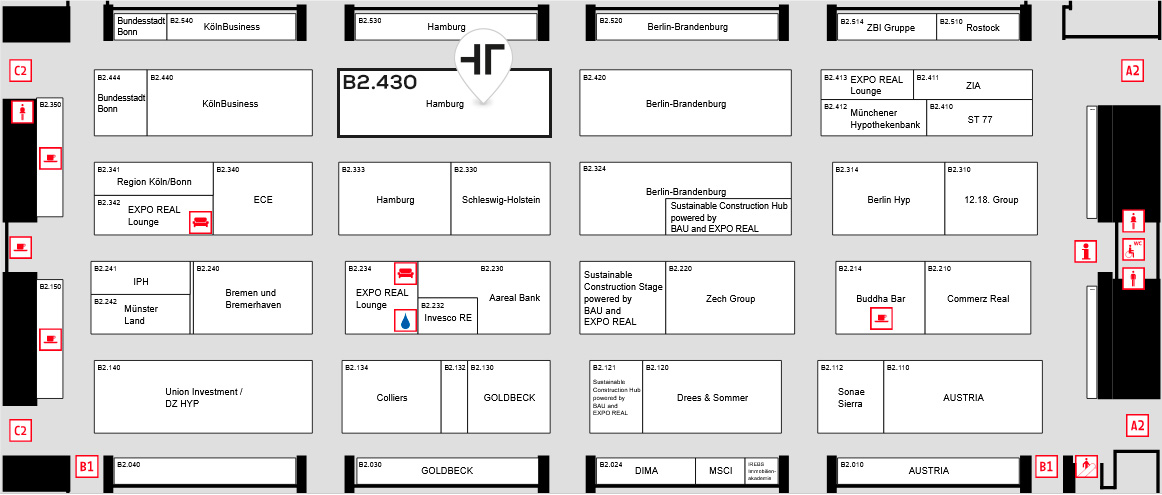 HAMBURG TEAM in Halle B2 EXPO REAL 2024