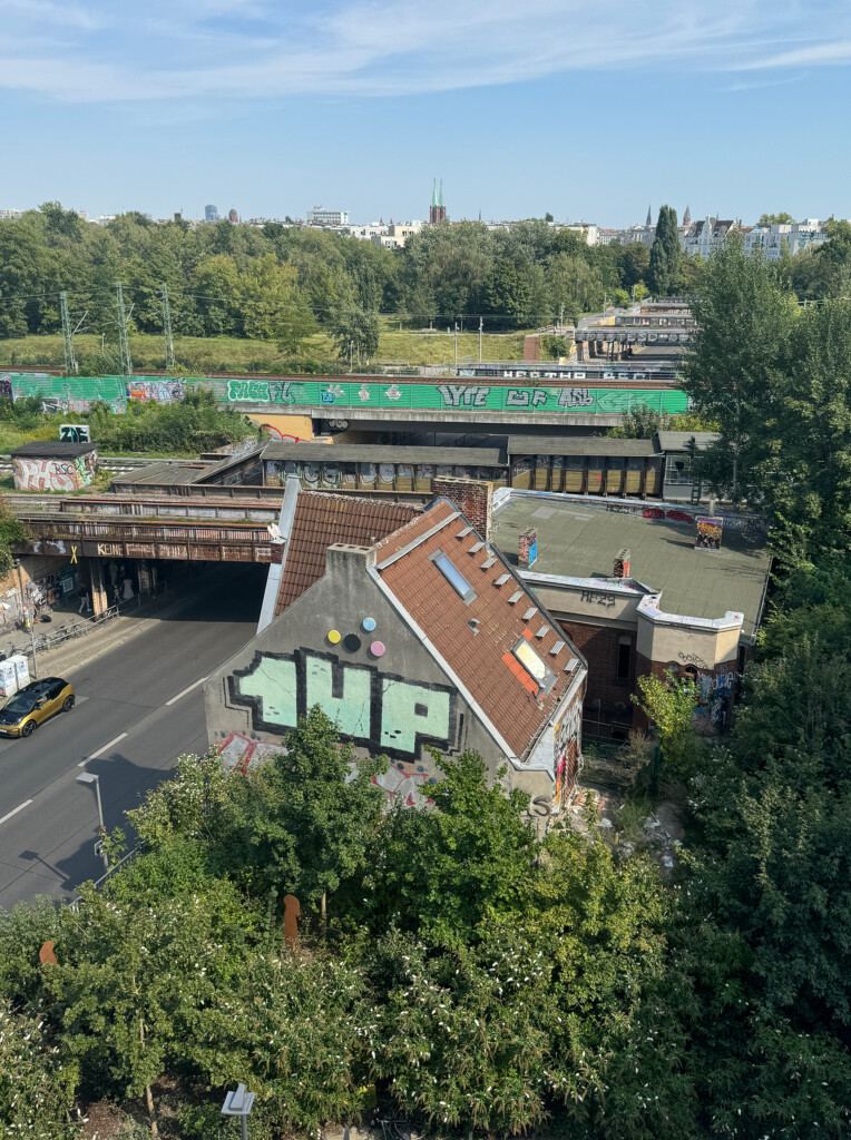 Blick von oben auf den Umsteiger