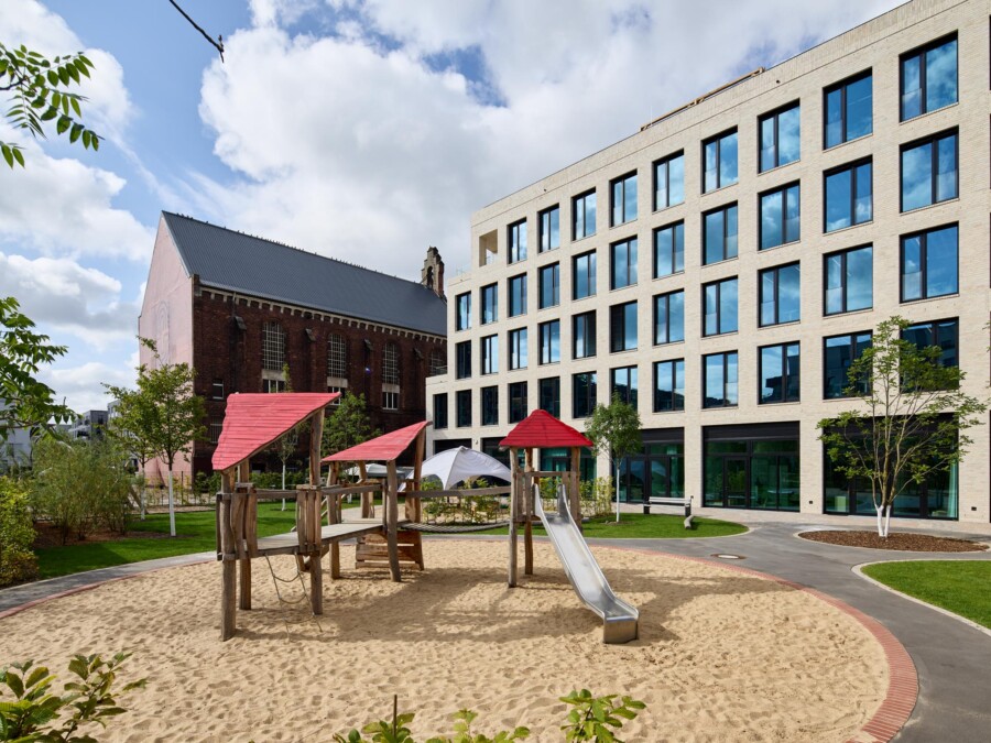 Kita auf Baufeld 1 im Düsseldorfer Quartier maxfrei