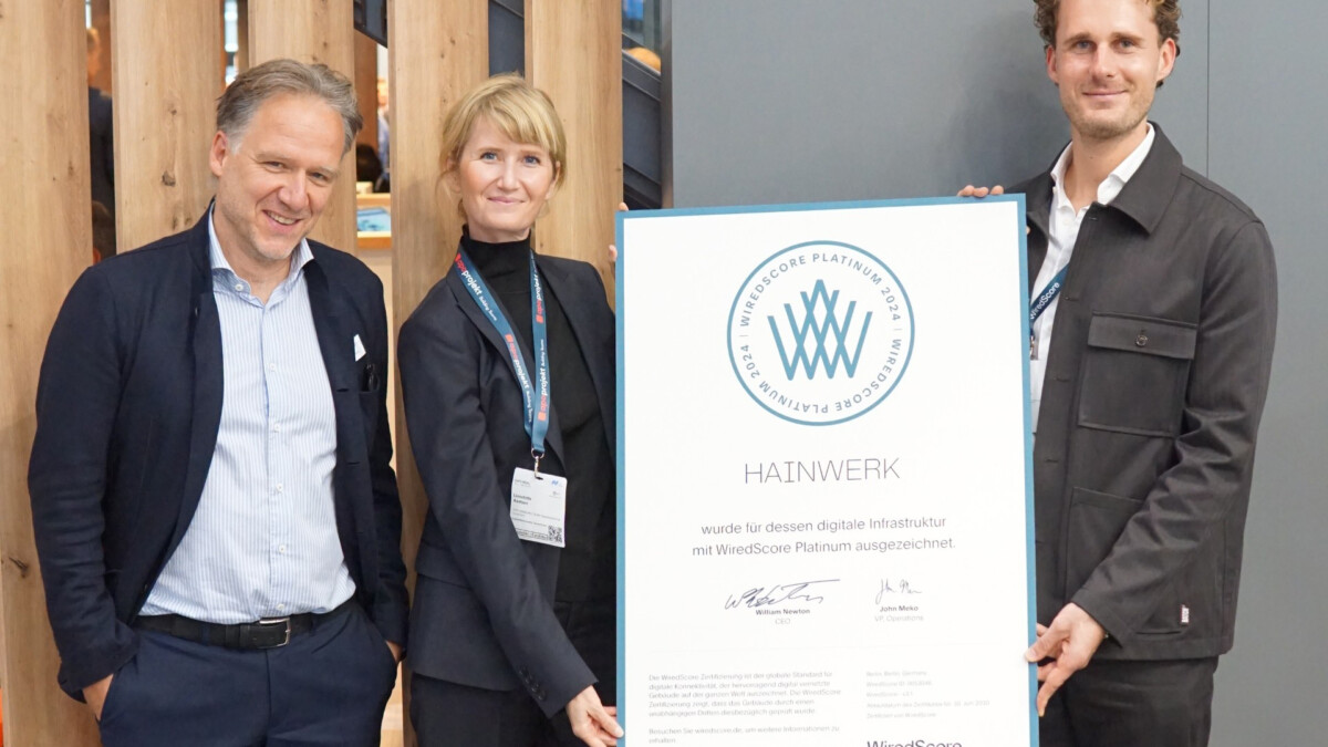 HAINWERK mit WiredScore Platinum ausgezeichnet