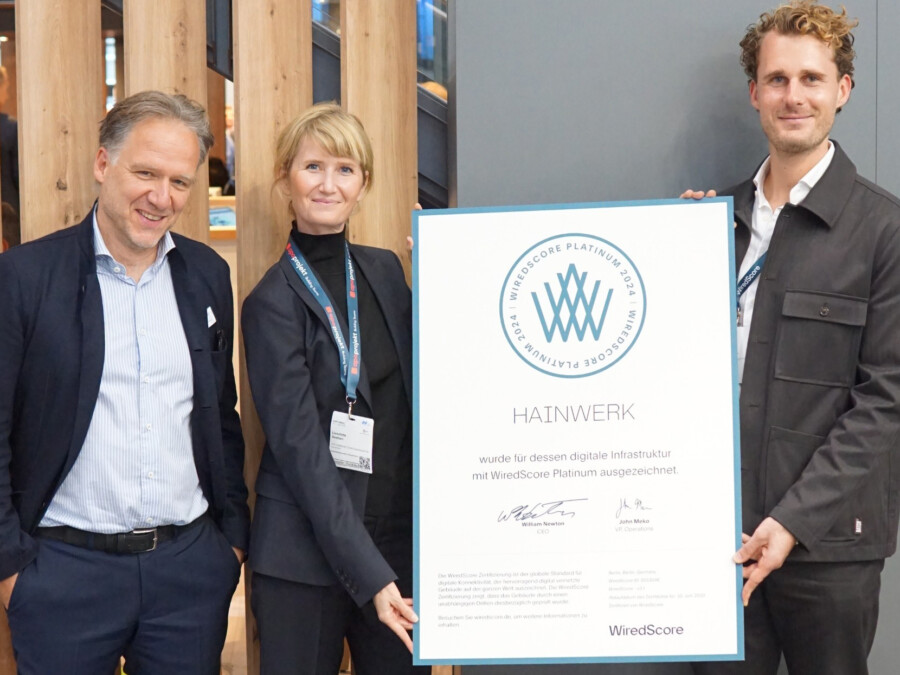 HAINWERK mit WiredScore Platinum ausgezeichnet