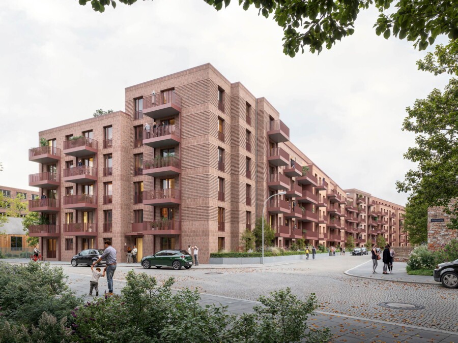 Eckperspektive vom Projekt Uffelnsweg in Hamburg-Veddel