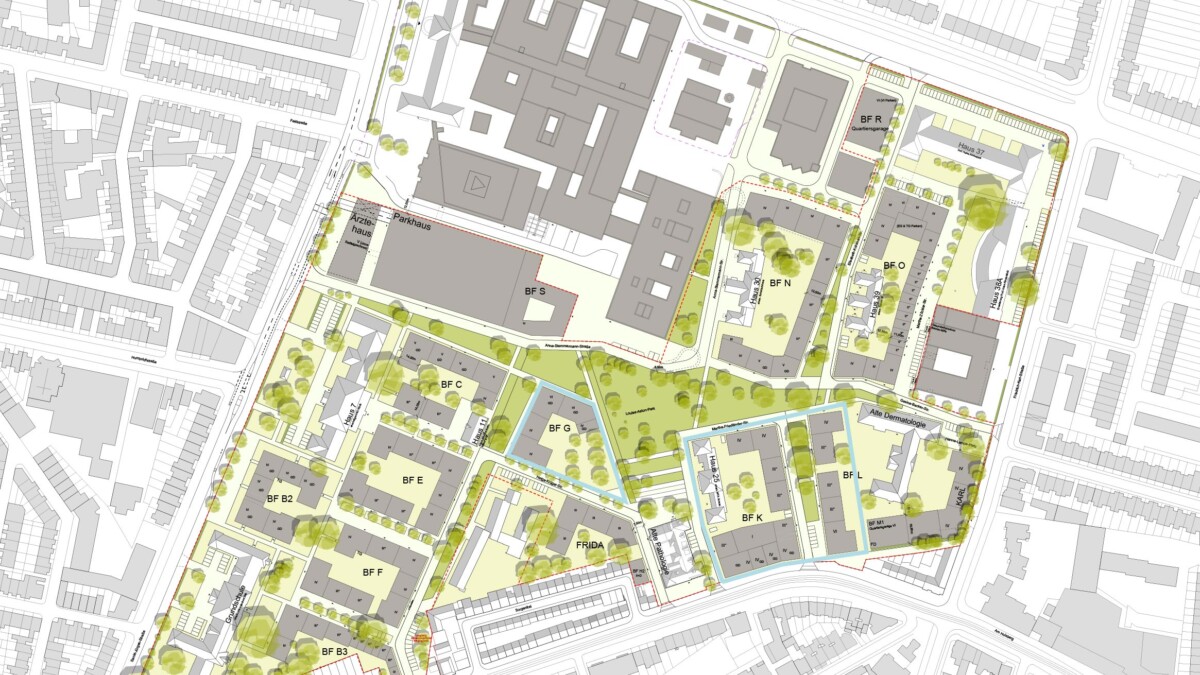 Lageplan BFG und Am Schwarzen Meer im Neues Hulsberg-Viertel